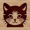 Adorable Feline Face A small gray kitten with a rounded head and cute facial features.