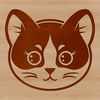 Adorable Cartoon Feline Face Vector Art A cute cartoon cat's head designed as vector art for digital use.