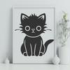 Sitting Kitten Vector Image - PNG Free Download