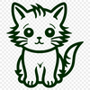 Sitting Kitten Clip Art - PNG Free Download