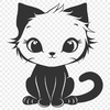 Sitting Cat SVG - Illustration For Commercial Use