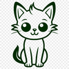 Cute Kitten DXF - For Procreate Project