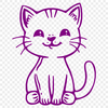 Beautiful Sitting Kitten Decal