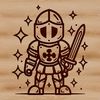 Fantasy Armor Vector Design A medieval knight in armor, suitable for vector graphics and design projects.