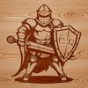 Knightly Emblem Design SVG File A medieval-inspired illustration of a knight, suitable for vector art and graphic design projects.