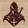 Armor and Sword Knight Vector Graphic A medieval knight standing in armor, designed as vector art for digital and cutting machine applications.