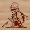 SVG Clipart of a Brave Knight A medieval knight in armor, suitable for vector art and design.