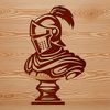 A medieval hero in shining armor A medieval knight in armor, depicted as a vector illustration, suitable for various design applications.