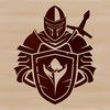 Medieval Warrior Illustration in SVG Format A medieval-inspired knight figurine designed as a vector graphic for digital art projects.