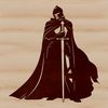 Illustration of a knight from a fantasy setting created using vector design software.