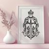 Ornate Knight In PNG & SVG