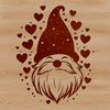 Loving Mythical Creature Vector Design A mythical creature with a head and heart design, suitable for vector graphics and cutting machines.