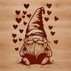 Whimsical Sitting Creature with Heart Details A mythical creature with love hearts depicted in a sitting position.