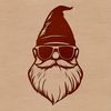 Mythical Knome in Trendy Shades SVG An illustration of a dwarf-like being from mythology, sporting trendy shades, presented as a scalable vector graphic.