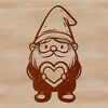 Fantasy Standing Figure SVG A mythical creature with a knome-like appearance, standing upright on two legs.