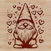 Heart-Tastic Myths and Legends Creature A small mythical creature with love hearts standing on its body, suitable for various uses in graphic design.