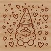 A mythical creature with love hearts on its head, inspired by traditional dwarfish folklore.
