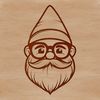 A small, mythical creature with a human-like head wearing glasses, depicted in vector style.