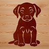 Labrador Retriever Clip Art Illustration A sitting Labrador Retriever dog breed illustration suitable for vector art projects.