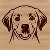 Friendly Lab Portrait A high-quality illustration of a friendly Labrador Retriever's head.