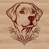 Vector Labrador Icon Design A vector design of a dog breed commonly kept as pets, showcasing its distinctive features.