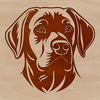 Cute Dog Head Vector Graphic Design A vector illustration of a Labrador Retriever's head, suitable for commercial or personal use in various design formats.