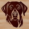 Free Labrador SVG Clipart A realistic illustration of a Labrador Retriever's head, suitable for vector art and graphic design projects.