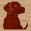 A high-quality digital illustration of a friendly-looking Labrador Retriever dog in vector format.