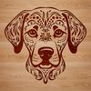 Adorable Labrador Retriever Portrait A vector drawing of a Labrador dog with intricate features and design elements suitable for various applications.