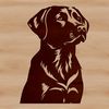 Labrador Retriever Vector Art Design A vector illustration of a friendly Labrador Retriever dog breed.