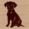 Cute Sitting Dog Vector Graphic Design A high-quality illustration of a friendly sitting Labrador Retriever dog breed.