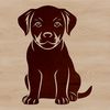 Free SVG Sitting Dog Clip Art A sitting Labrador Retriever in vector format.
