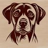 Labradors in Vector Art Illustrative depiction of a Labrador Retriever's head in vector design format.