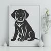 Creative Sitting Labrador Retriever - PNG