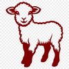 Unique Lamb Vector Drawing