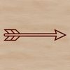 Arrow SVG template for laser engrave, pyrography, and web design