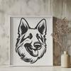 Unique German Shepherd Stencil