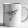 Exquisite Winged Wonder: A Detailed Vector Graphic An intricately designed vector graphic of a hummingbird, suitable for various uses such as cutting machines or laser cutters.