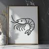 Shrimp Artwork In SVG, PNG, PDF And DXF Formats