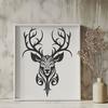 Deer Stencil In PNG File Format For Free Download