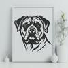 Beautiful Rottweiler - Laser Cutter PNG