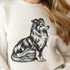 Unique Shetland Sheepdog - Glowforge SVG