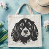 Cocker Spaniel Vector Illustration In DXF File Format For Free Download