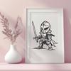 Artistic Knight SVG - For Sublimation Project