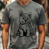 Free Sitting Shiba Inu - DXF