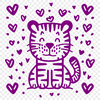 Free Unique Tiger Template DXF - Commercial Use