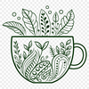 Coffee Printable Artwork In SVG, PNG, PDF And DXF File Formats