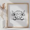 Highland Cow Vector Art In PNG File Format For Free Download