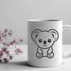 Cute Koala In SVG, PNG, PDF And DXF File Formats - Free