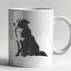 Stunning Sitting Australian Shepherd - DXF